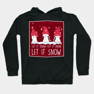 Let it snow - Christmas Cats enjoying Snowfall Hoodie
